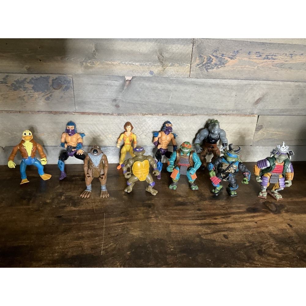 TMNT Teenage Mutant Ninja Turtles Vintage Lot Of 10 Figures Playmates - Picture 1 of 4
